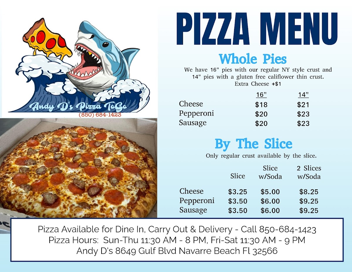 Andy D's Beachside Restaurant & Deck Bar Menu - Image 5